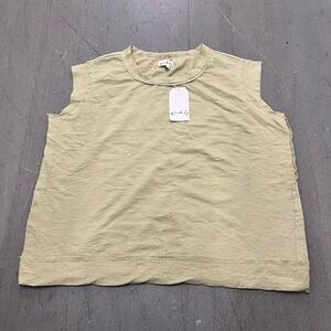 Waverly Women's Sage Green Studio Short Sleeve Blouse Size Large Sleeveless